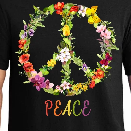 Butterfly Flower Peace Sign Pajama Set