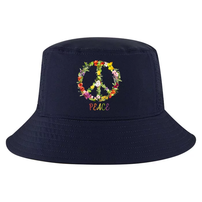 Butterfly Flower Peace Sign Cool Comfort Performance Bucket Hat