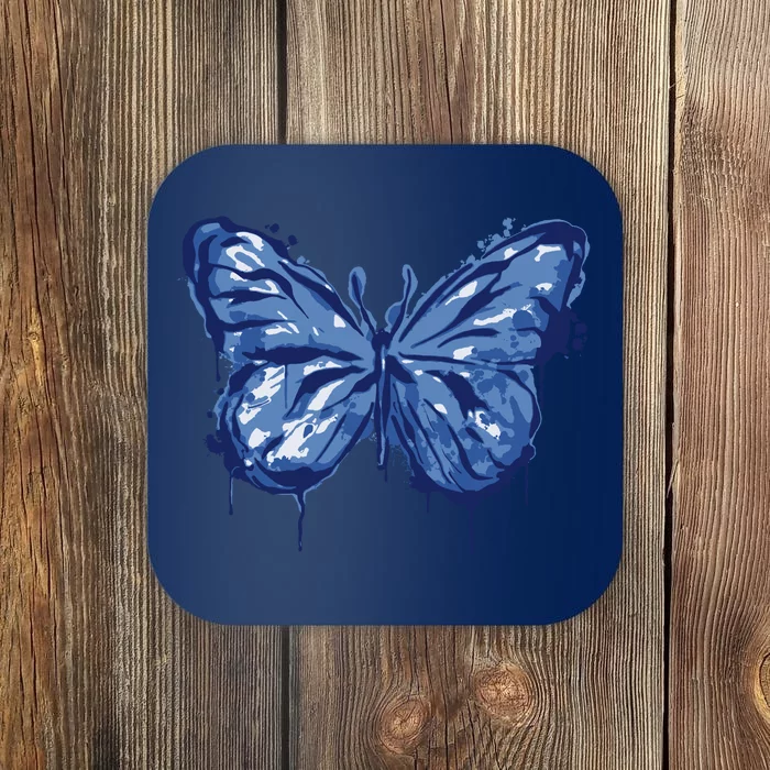 Butterfly Ink Dripping Coaster