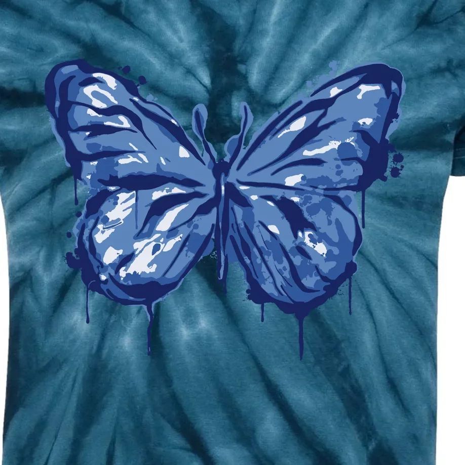 Butterfly Ink Dripping Kids Tie-Dye T-Shirt