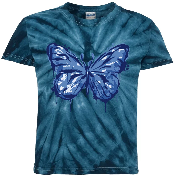 Butterfly Ink Dripping Kids Tie-Dye T-Shirt