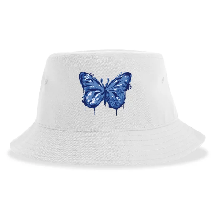 Butterfly Ink Dripping Sustainable Bucket Hat