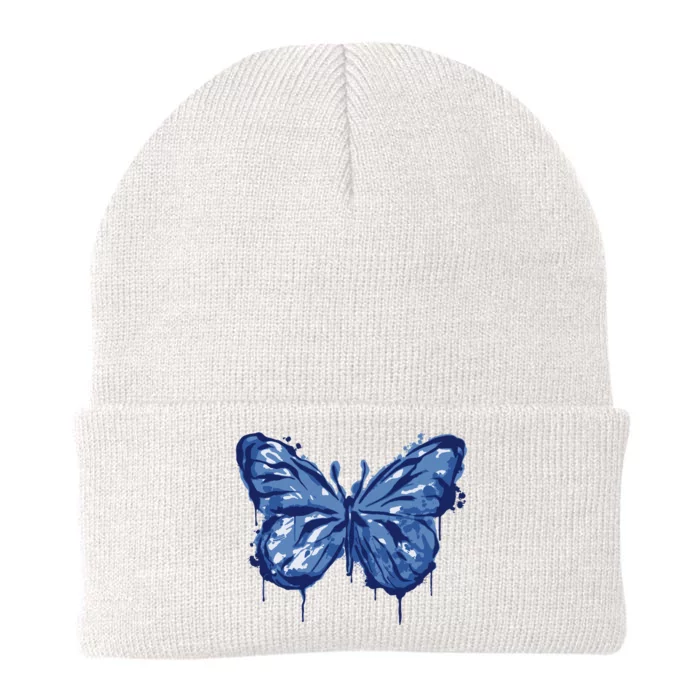 Butterfly Ink Dripping Knit Cap Winter Beanie