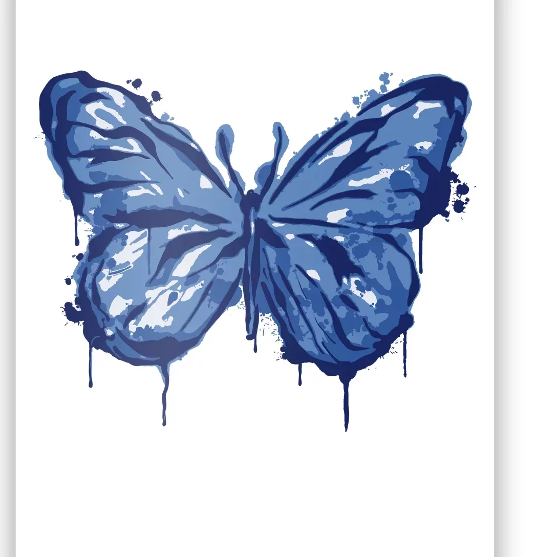 Butterfly Ink Dripping Poster