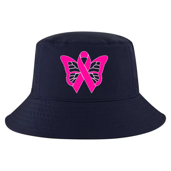 Butterfly Ribbon Breast Cancer Cool Comfort Performance Bucket Hat