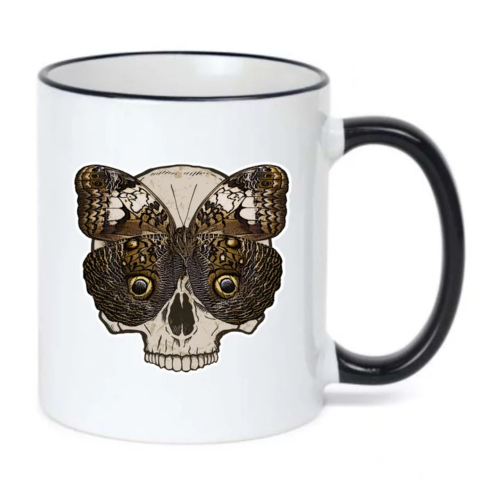 Butterfly Skull Moth Black Color Changing Mug