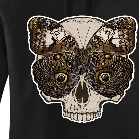 Butterfly Skull Moth Women's Pullover Hoodie