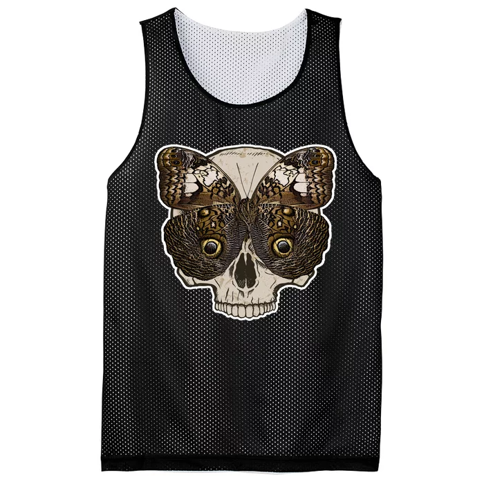 Butterfly Skull Moth Mesh Reversible Basketball Jersey Tank