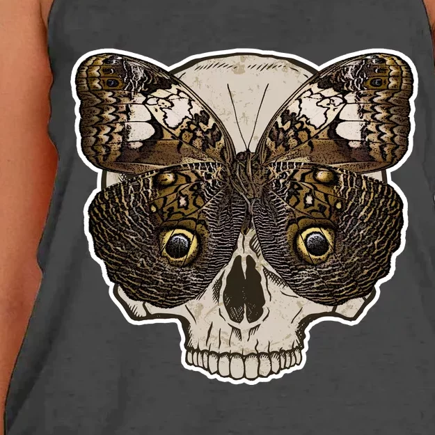 Butterfly Skull Moth Women's Knotted Racerback Tank