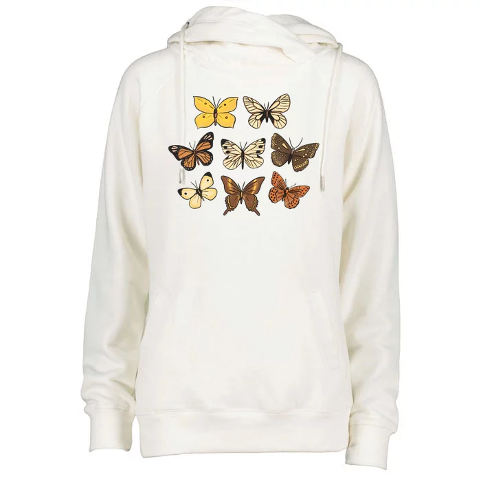 Butterfly Species Womens Funnel Neck Pullover Hood