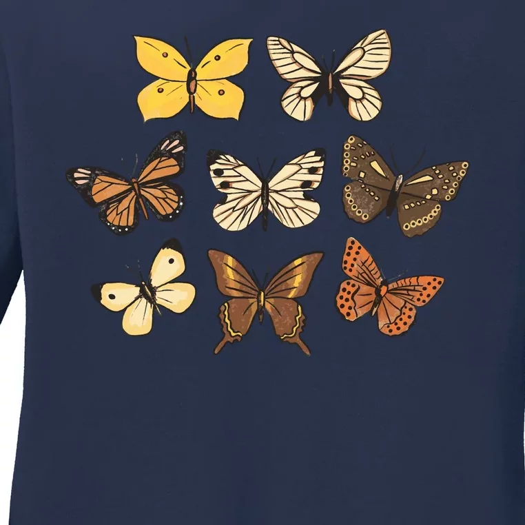 Butterfly Species Ladies Long Sleeve Shirt