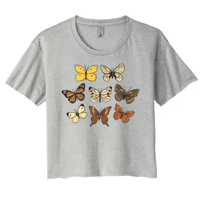 Butterfly Species Women's Crop Top Tee