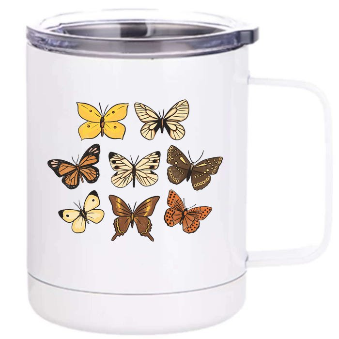 Butterfly Species Front & Back 12oz Stainless Steel Tumbler Cup