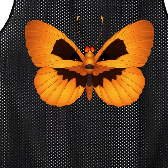 Butterfly With Face Halloween Pumpkin Mesh Reversible Basketball Jersey Tank