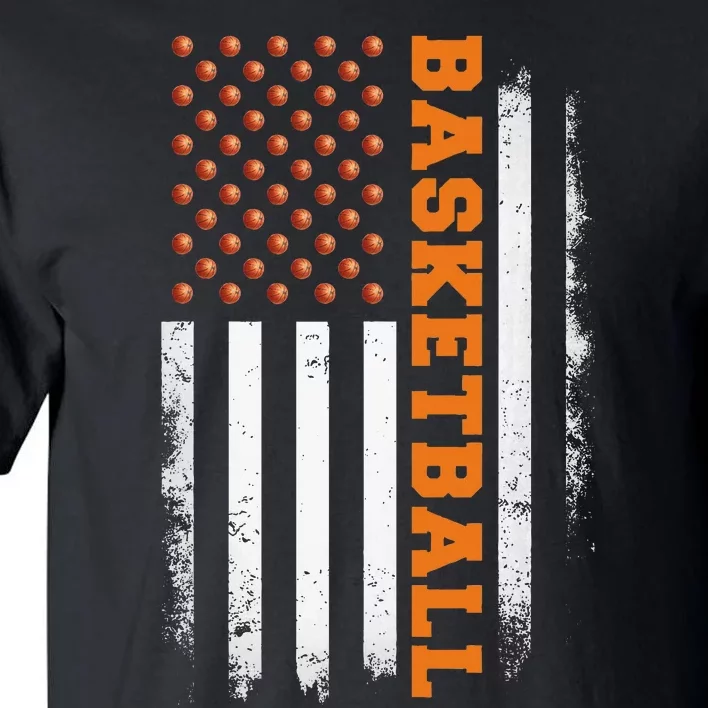 Basketball Usa Us Flag Basketball Tall T-Shirt