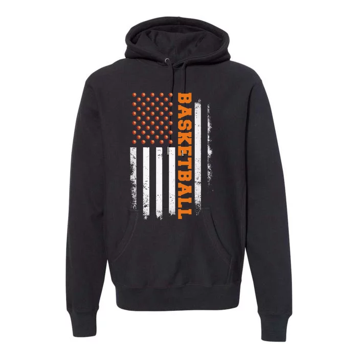 Basketball Usa Us Flag Basketball Premium Hoodie