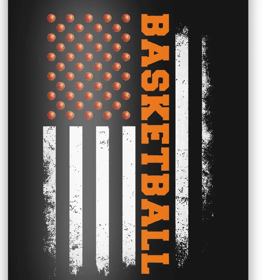 Basketball Usa Us Flag Basketball Poster