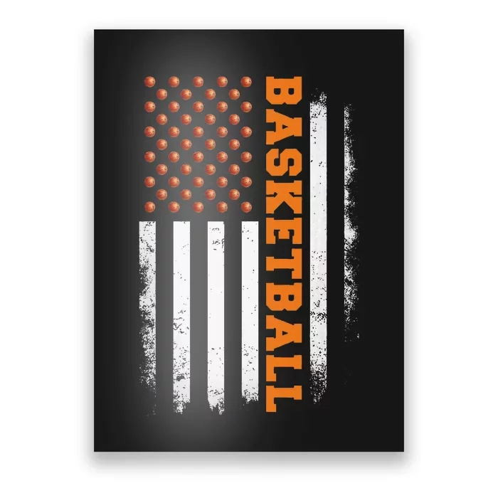 Basketball Usa Us Flag Basketball Poster