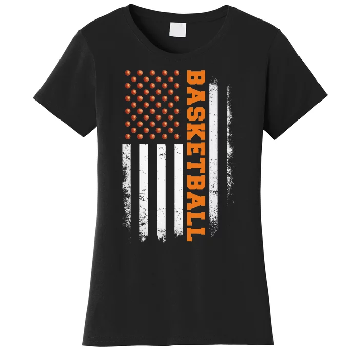 Basketball Usa Us Flag Basketball Women's T-Shirt