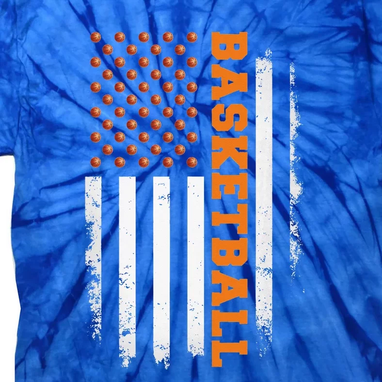 Basketball USA US Flag Basketball Tie-Dye T-Shirt