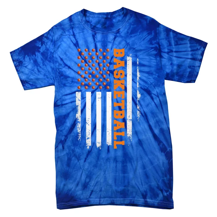 Basketball USA US Flag Basketball Tie-Dye T-Shirt