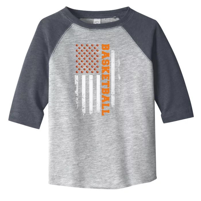 Basketball USA US Flag Basketball Toddler Fine Jersey T-Shirt