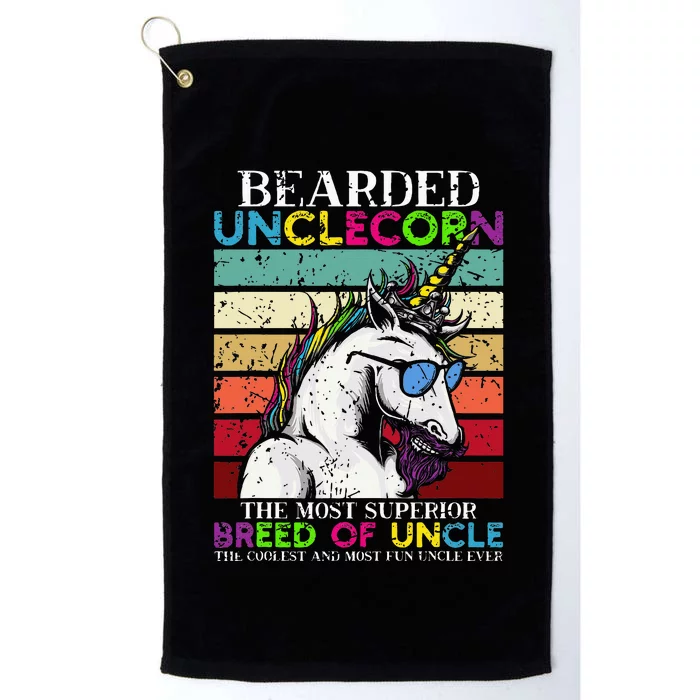 Bearded Unclecorn Uncle Unicorn Platinum Collection Golf Towel