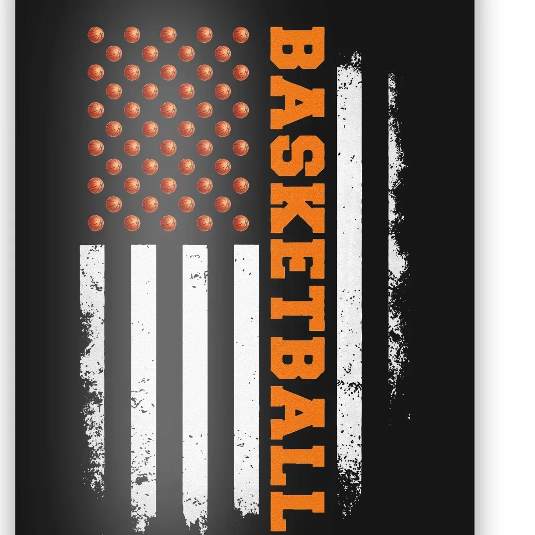 Basketball USA US Flag Basketball Men Poster