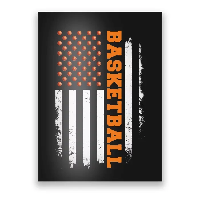 Basketball USA US Flag Basketball Poster