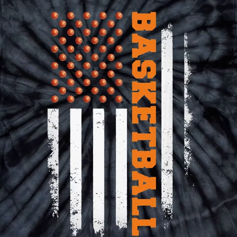 Basketball USA US Flag Basketball Tie-Dye T-Shirt