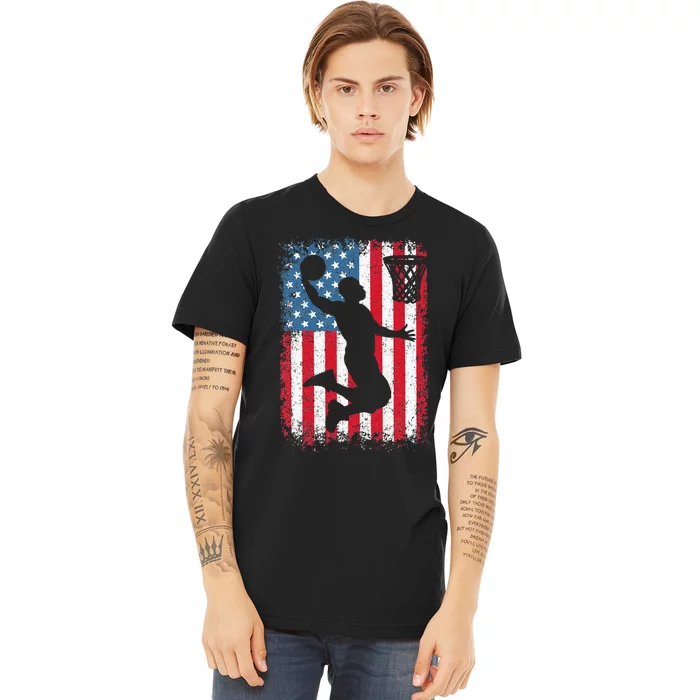 Basketball Usa Us Flag Basketball Premium T-Shirt