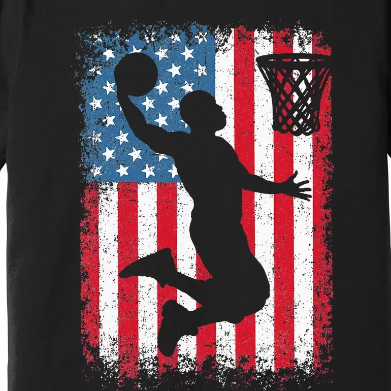 Basketball Usa Us Flag Basketball Premium T-Shirt