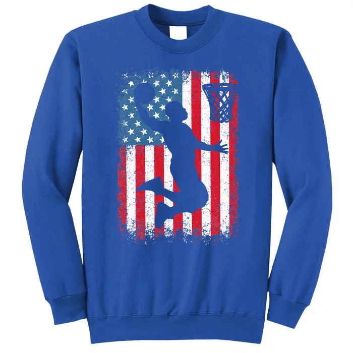 Basketball Usa Us Flag Basketball Tall Sweatshirt