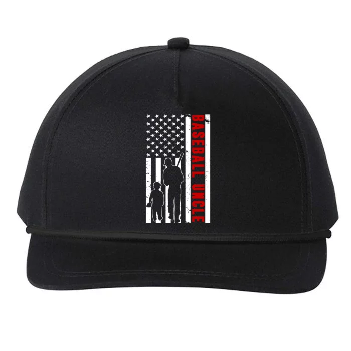 Baseball Uncle USA Flag Snapback Five-Panel Rope Hat