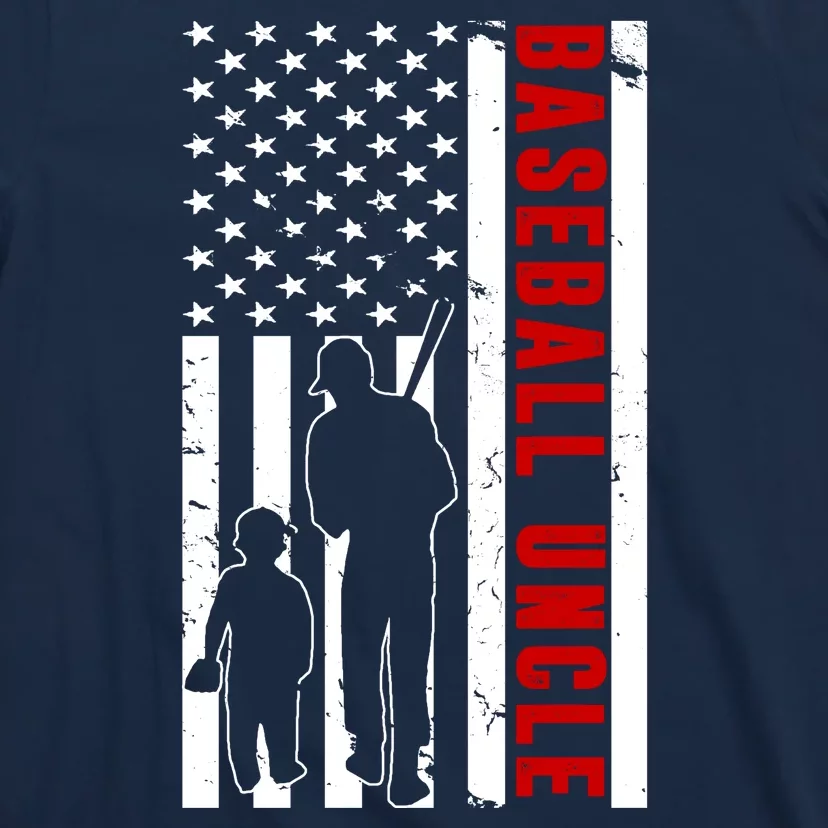 Baseball Uncle USA Flag T-Shirt