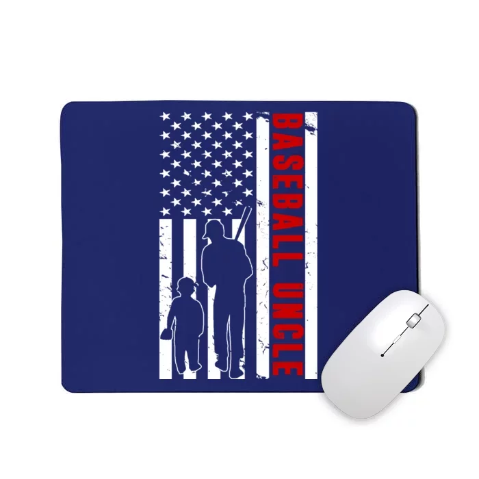 Baseball Uncle USA Flag Mousepad