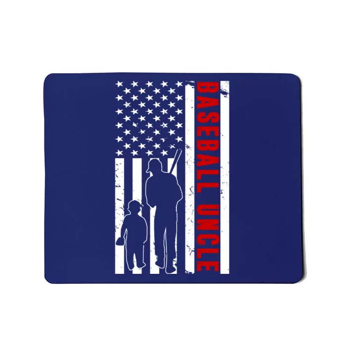 Baseball Uncle USA Flag Mousepad