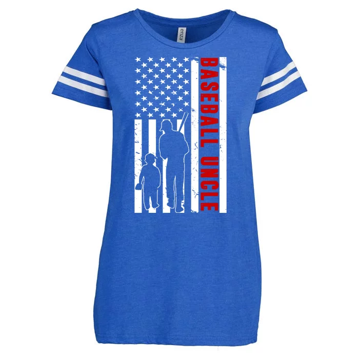 Baseball Uncle USA Flag Enza Ladies Jersey Football T-Shirt