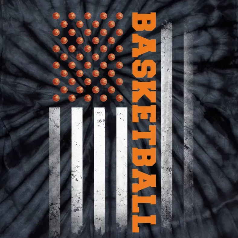 Basketball USA US Flag Basketball Tie-Dye T-Shirt