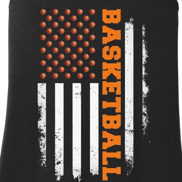 Basketball USA US Flag Basketball Ladies Essential Tank