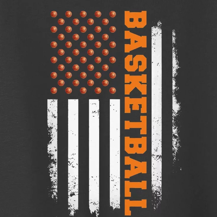 Basketball USA US Flag Basketball Toddler T-Shirt