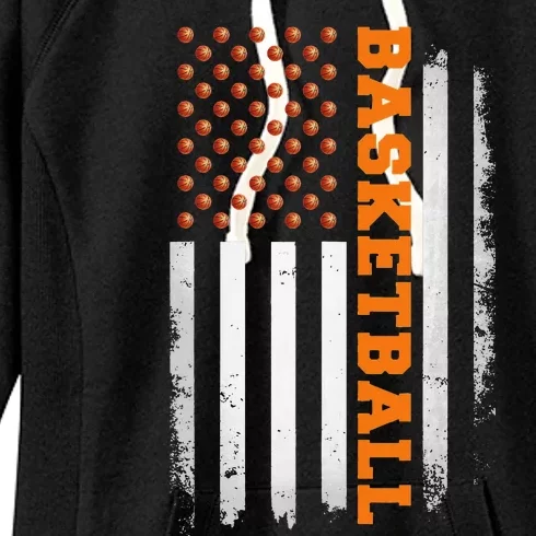 Basketball USA US Flag Basketball funny sport Women's Fleece Hoodie