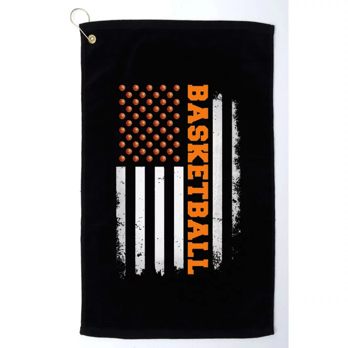 Basketball USA US Flag Basketball funny sport Platinum Collection Golf Towel