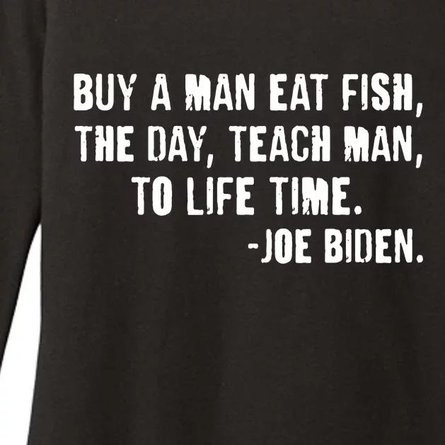 Buy A Man Eat Fish Joe Biden Womens CVC Long Sleeve Shirt