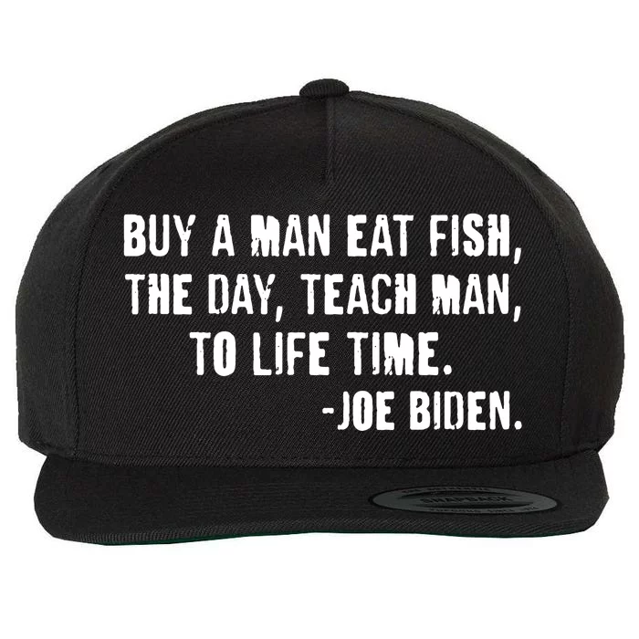 Buy A Man Eat Fish Joe Biden Wool Snapback Cap