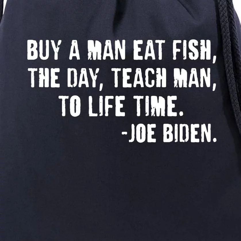 Buy A Man Eat Fish Joe Biden Drawstring Bag