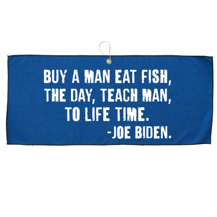 Buy A Man Eat Fish Joe Biden Large Microfiber Waffle Golf Towel