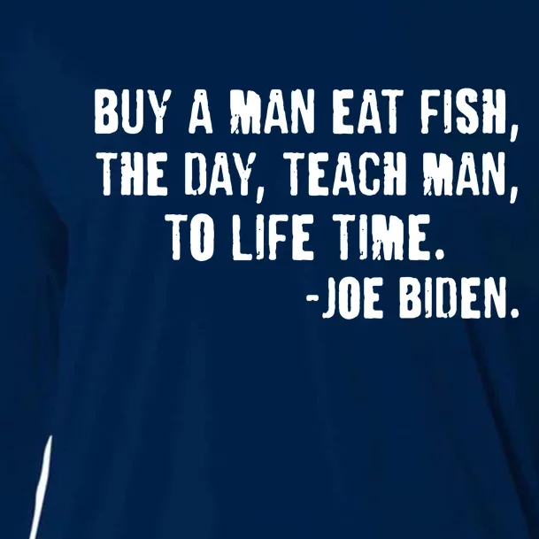 Buy A Man Eat Fish Joe Biden Cooling Performance Long Sleeve Crew