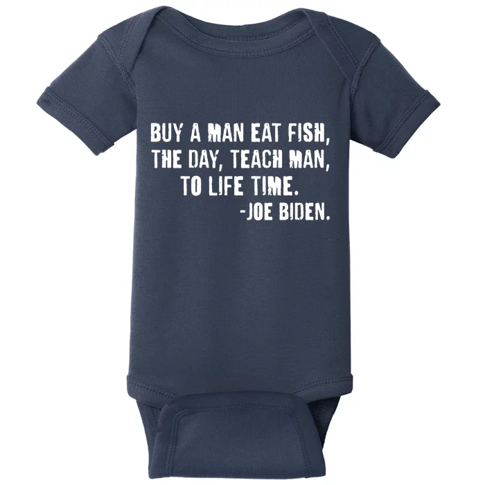 Buy A Man Eat Fish Joe Biden Baby Bodysuit