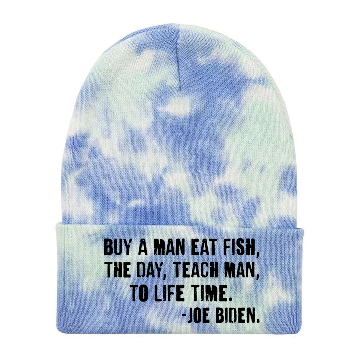 Buy A Man Eat Fish Joe Biden Tie Dye 12in Knit Beanie
